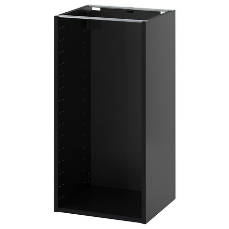 METOD Напольный шкаф - черно-серый 40x37x80 см