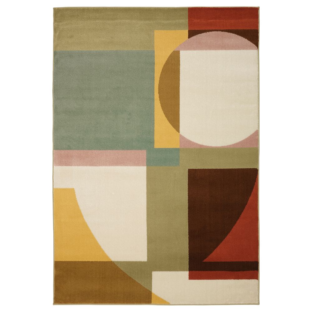 Ковер, короткий ворс, разноцветный 133x195 см IKEA STENMÄTARE СТЕМЭТАРЕ 404.705.17 - фото 1