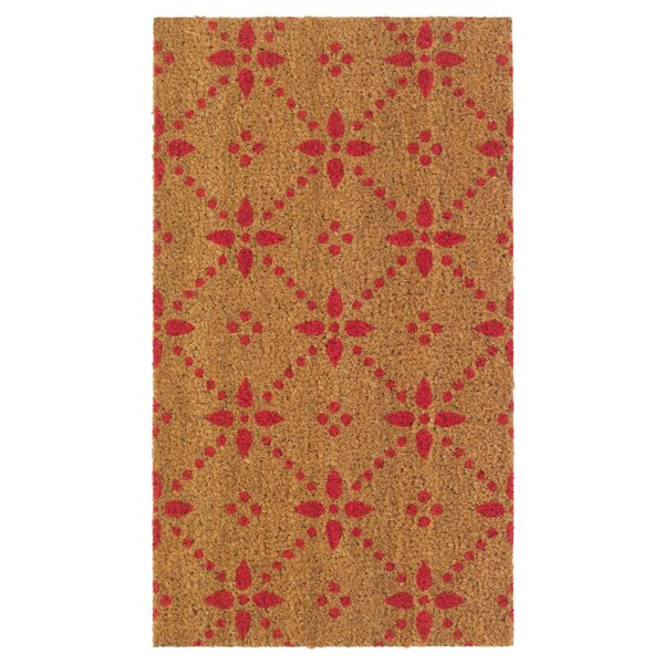 Придверный коврик ВИНТЕР 2015, красный, неокрашенный (40x70 см) - схема-чертеж с размерами