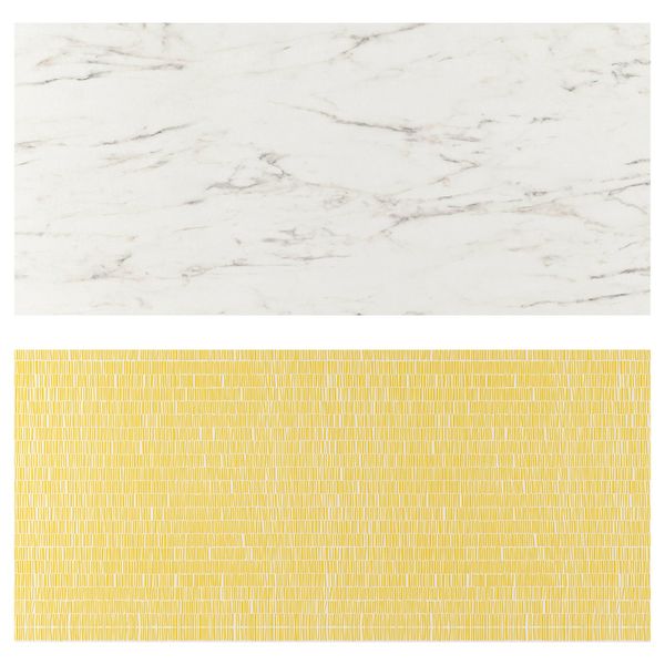 Настенная панель, двусторонний под белый мрамор, с рисунком 119.6x55 см IKEA ЛИЗЕКИЛЬ 503.971.64 - фото 1