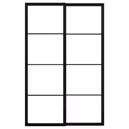 PAX Рама д/раздв дврц, с направл, 2 шт - чёрный 150x236 см