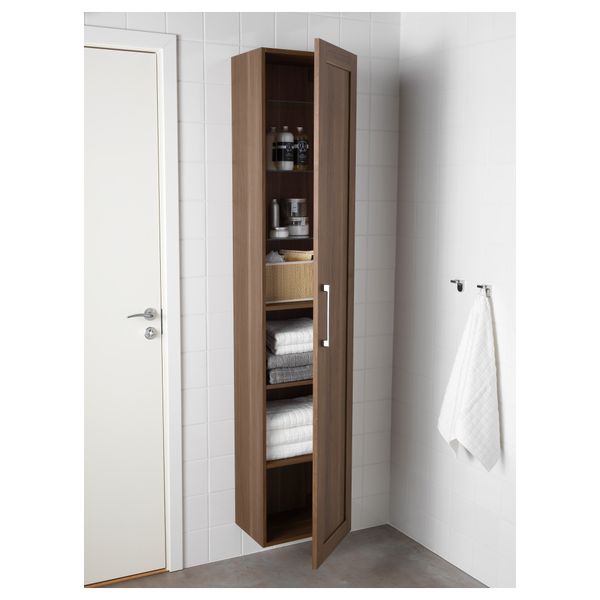 Шкаф высокий ГОДМОРГОН, под грецкий орех (40x32x192 см) - фото 2