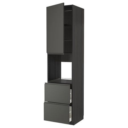 Высокий шкаф для духовки + дверь, 2ящика, 60x60x240 cm IKEA METOD МЕТОД, MAXIMERA МАКСИМЕРА 194.690.97