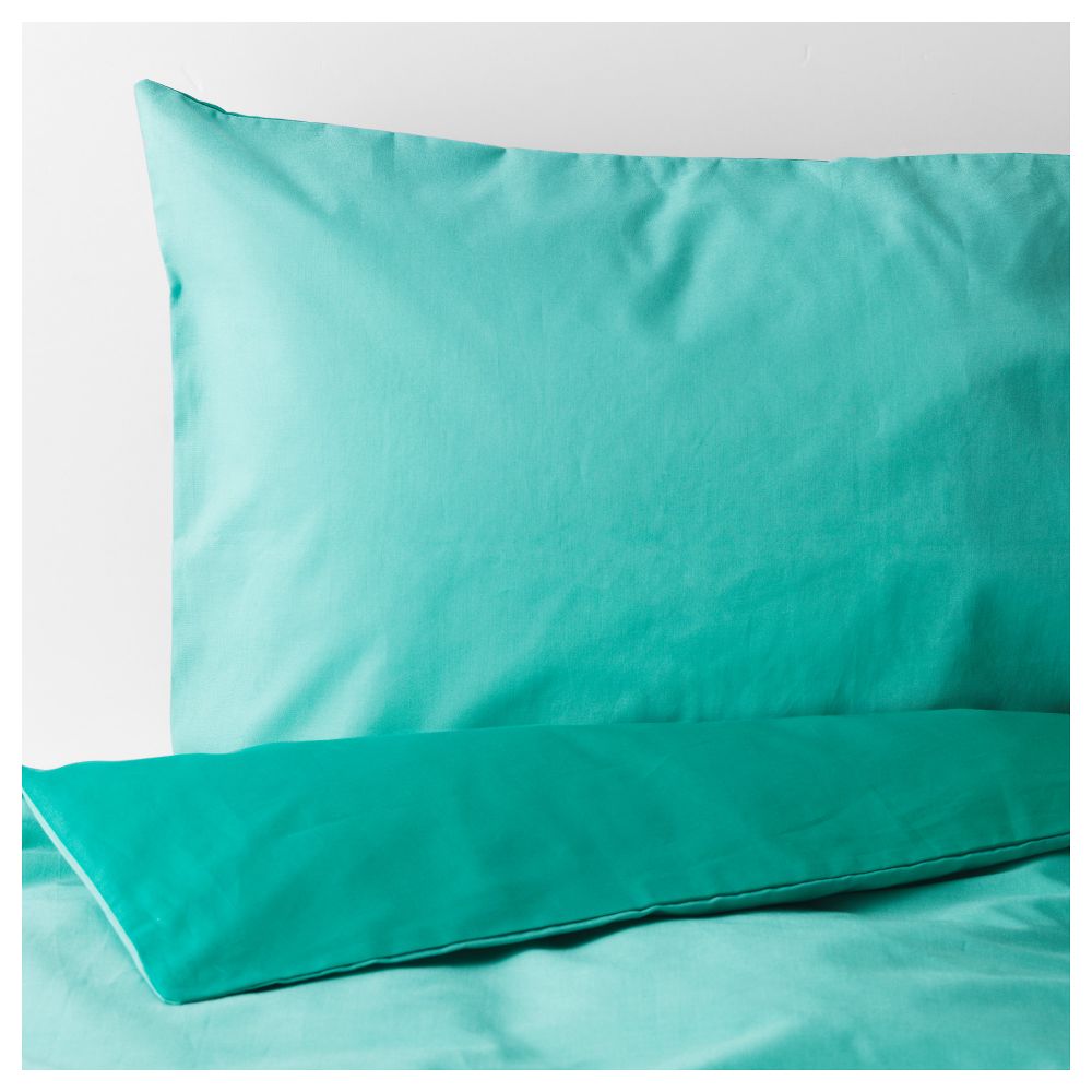 Пододеяльник и 1 наволочка СОММАР 2017, бирюзовый, темная бирюза (150x200/50x70 см) - фото 1