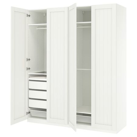 PAX / GULLABERG Гардероб, комбинация - белый/белый 200x60x236 см