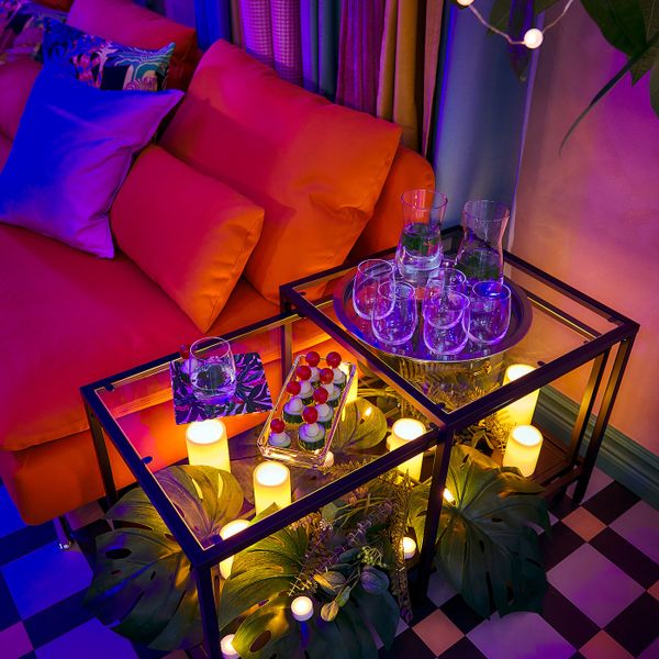 Комплект столов, 2 шт, черно-коричневый/стекло 90x50 см IKEA VITTSJÖ ВИТШЁ 803.833.06 - фото 3