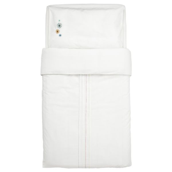 Пододеяльник, наволочка для кроватки ТИЛЛГИВЕН, белый (110x125/35x55 см) - фото 3
