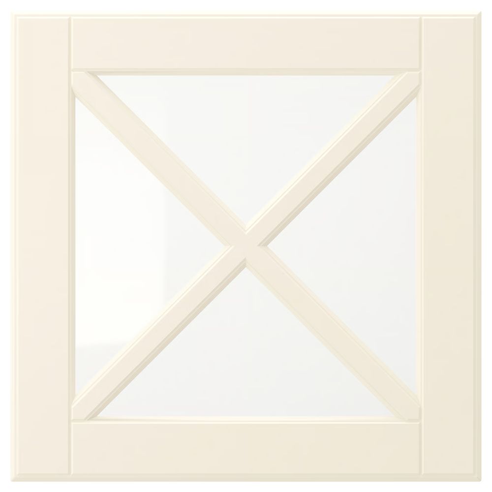 BODBYN Стеклянная дверца с переплетом - белый с оттенком 40x40 см - фото 1