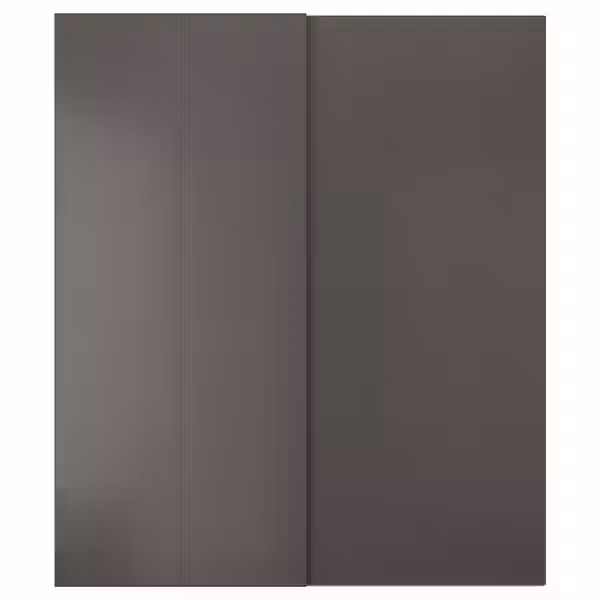 HASVIK Пара раздвижных дверей - темно-серый 200x236 см - фото 1