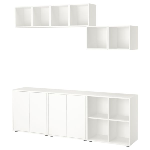 Комбинация шкафов с ножками, белый, 210x35x180 см IKEA EKET ЭКЕТ 492.210.62 - фото 2