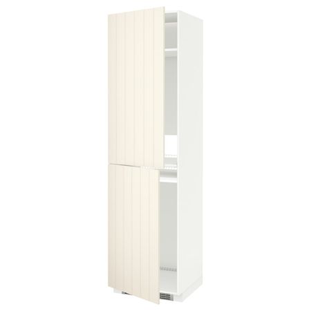 Высокий шкаф для холодильник/мороз, белый/Хитарп белый с оттенком 60x60x220 см IKEA METOD МЕТОД 392.265.26