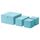 Набор коробок с крышкой, 4 шт ПАЛЬРА, голубой