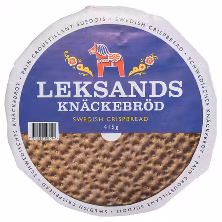 LEKSANDS KNÄCKEBRÖD Ржаные хлебцы, круглые 415 гр