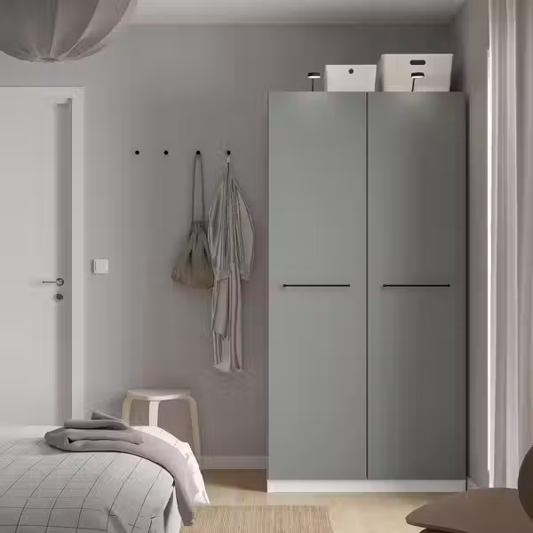 PAX / REINSVOLL Гардероб - белый/серо-зеленый 100x60x201 см - фото 2