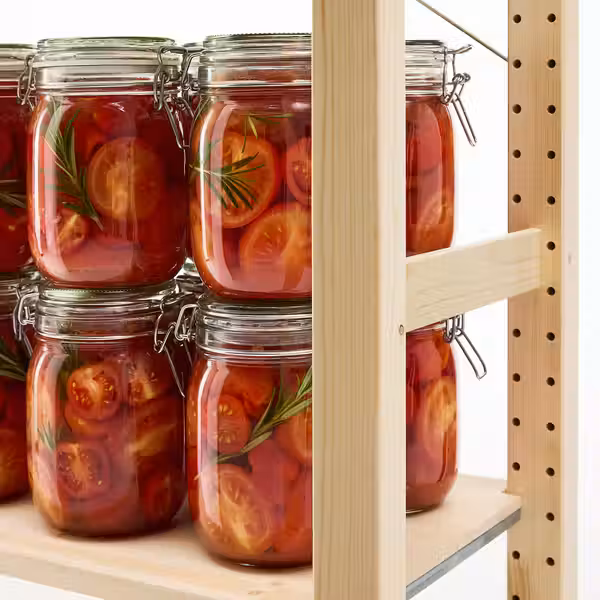 KORKEN Банка с крышкой - прозрачное стекло 1 л - фото 2