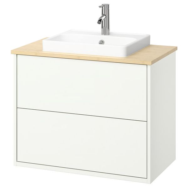 HAVBÄCK / ORRSJÖN ОРРШЁН Шкаф с ящиками/раковина/смеситель - фото 1