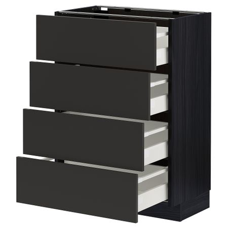 Напольный шкаф 4 фасада,4 ящика IKEA METOD МЕТОД, MAXIMERA МАКСИМЕРА 294.976.41