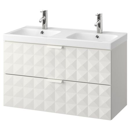 Шкаф для раковины с 2 ящ, Решён белый, ДАЛЬШЕР смеситель 103x49x64 см IKEA ГОДМОРГОН / ОДЕНСВИК 592.930.63