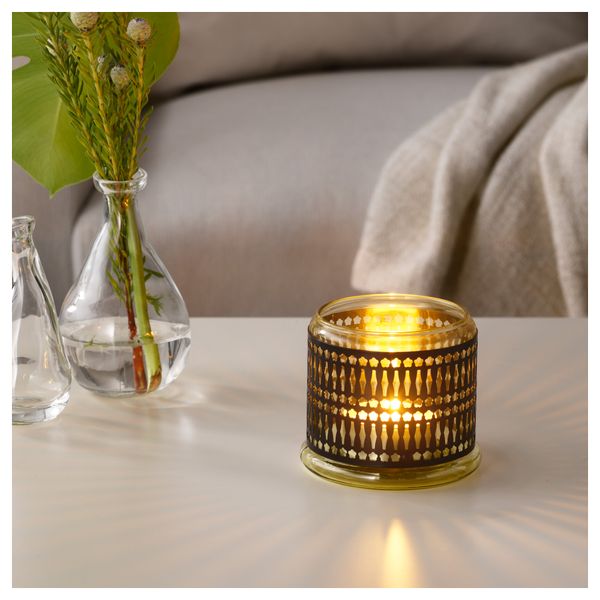 Подсвечник для свечи, греющей свечи СОММАР 2017, желтый (9.5 см) - схема-чертеж с размерами