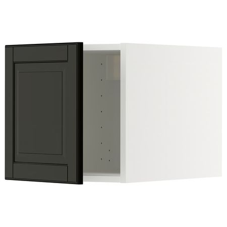 METOD Верхний шкаф - белый/Bodbyn чёрный 40x40 см