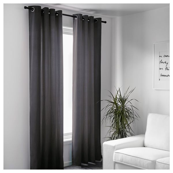 Гардины, 1 пара САНЕЛА, серый (140x300 см) - фото 2