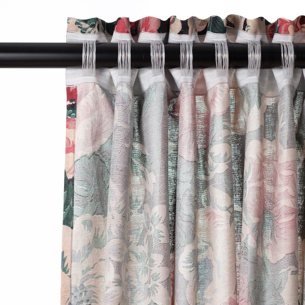 Гардины, 2 шт., черный/разноцветный 145x300 см IKEA LEIKNY ЛЕЙКНИ 304.288.16 - фото 2