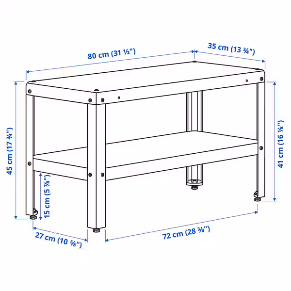 KOLBJÖRN Стеллаж - бежевый для сада/для дома 80x45 см - фото 6
