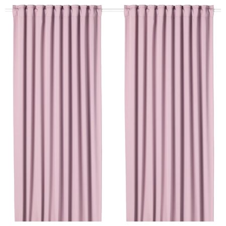 Затемняющие гардины, 2 шт., светло-розовый 145x300 см IKEA MAJGULL МАЙГУЛЛ 204.177.95