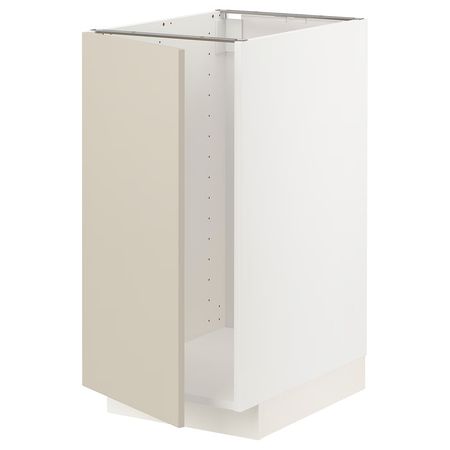 METOD Напольный шкаф п/мойку/сорт мусора - белый/Havstorp бежевый 40x60 см