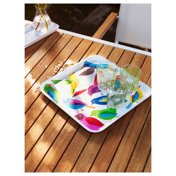 Поднос, птица 33x33 см IKEA BÄRBAR БЭРБАР 504.088.36 - схема-чертеж с размерами