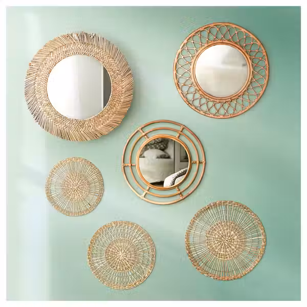 GILLSTAD Настенное украшение, 3 предм. - осока ручная работа - фото 3