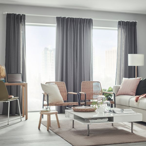 Затемняющие гардины, 2 шт., серый 145x300 см IKEA HANNALENA ХАННАЛЕНА 104.108.79 - фото 3