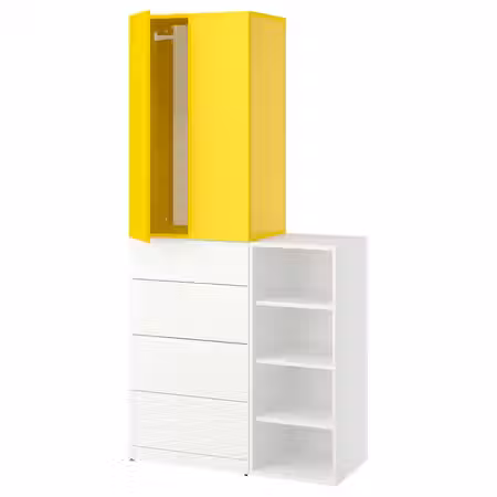 LASTARE ЛАСТАРЕ Комбинация д/хранения - белый/желтый 100x42x200 см