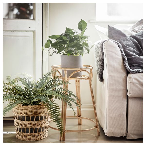 Пьедестал для цветов, ручная работа ротанг, 66 см IKEA TOLKNING 705.126.86 - схема-чертеж с размерами