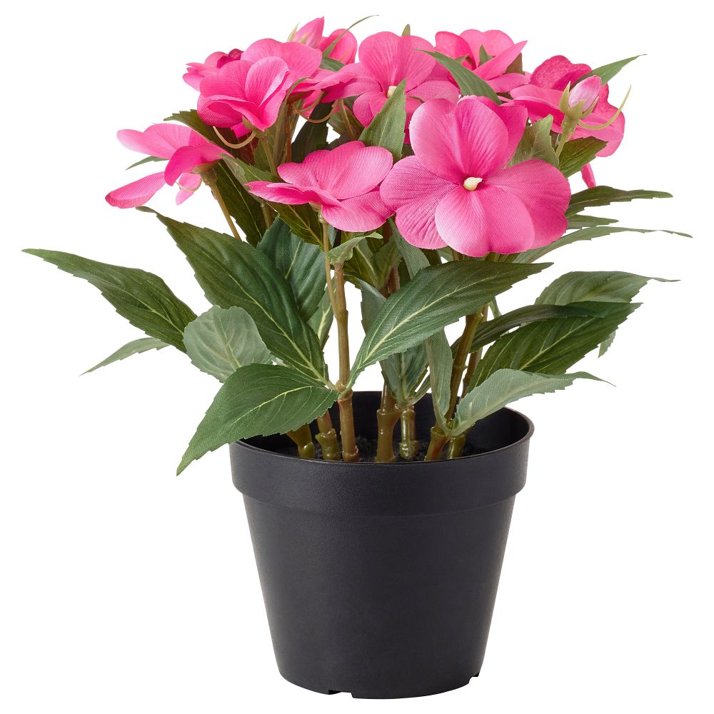 Искусственное растение в горшке ФЕЙКА, Недотрога розовый (12 см) - фото 1