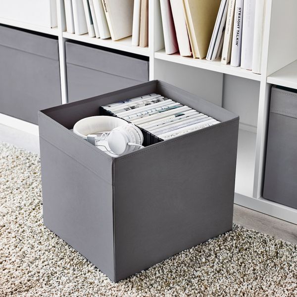 Коробка, темно-серый 33x38x33 см IKEA DRÖNA ДРЁНА 004.439.79 - фото 2