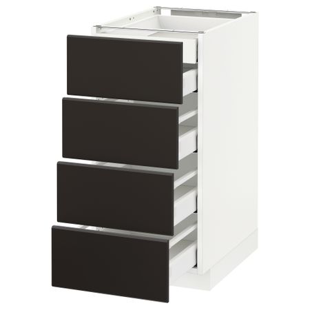 Напольный шкаф 4 фронтальных, 2 низких, 3 средних ящик, 40x60 cm IKEA METOD МЕТОД, MAXIMERA МАКСИМЕРА 492.119.06