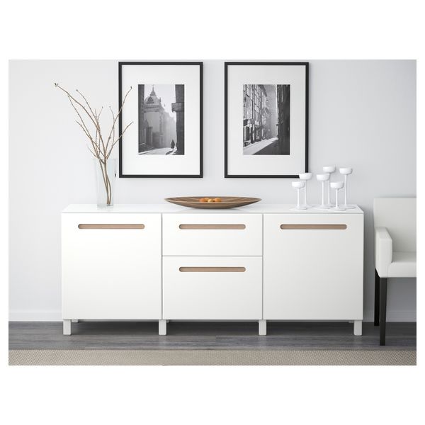 Комбинация для хранения с дверцами, ящиками БЕСТО, Марвикен белый (180x40x74 см) - фото 2