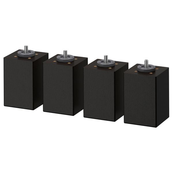 Ножка, черная морилка, 10 см IKEA BRENNÅSEN 202.996.88 - фото 1