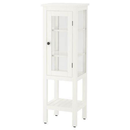 Высокий шкаф со стеклянной дверцей, 42x38x131 см, белый IKEA HEMNES ХЕМНЭС 203.966.46
