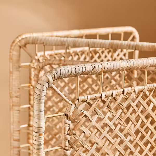 TOLKNING Ширма - ручная работа ротанг 150x170 см - фото 3