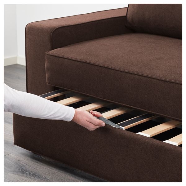 2-местный диван-кровать ВИЛАСУНД, Бурред темно-коричневый - фото 2