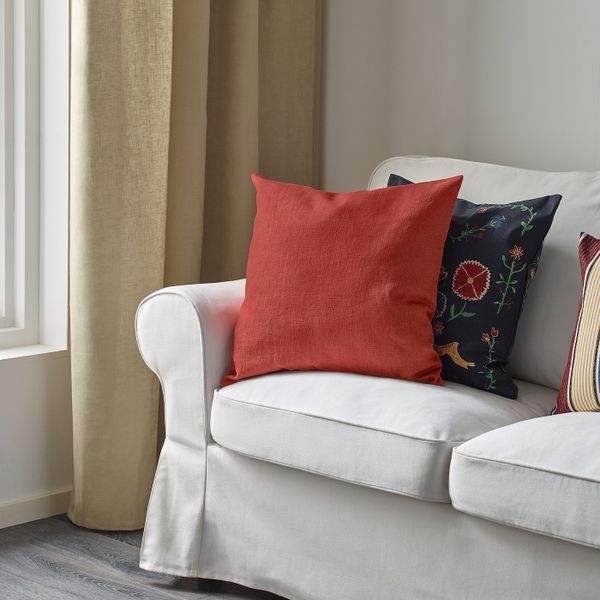 Чехол на подушку, красно-оранжевый 50x50 см IKEA VIGDIS ВИГДИС 903.698.90 - фото 2