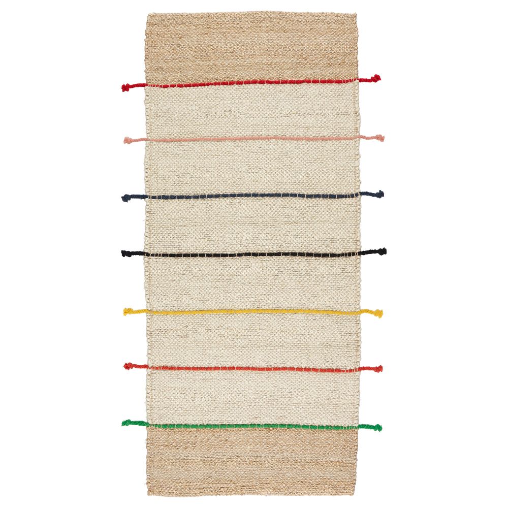 Ковер, безворсовый ТИЛЬСТ, ручная работа неокрашенный, разноцветный (70x160 см) - фото 1