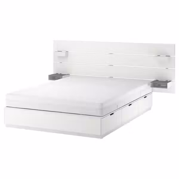 NORDLI Кровать с отд д/хранения и матрасом - фото 1