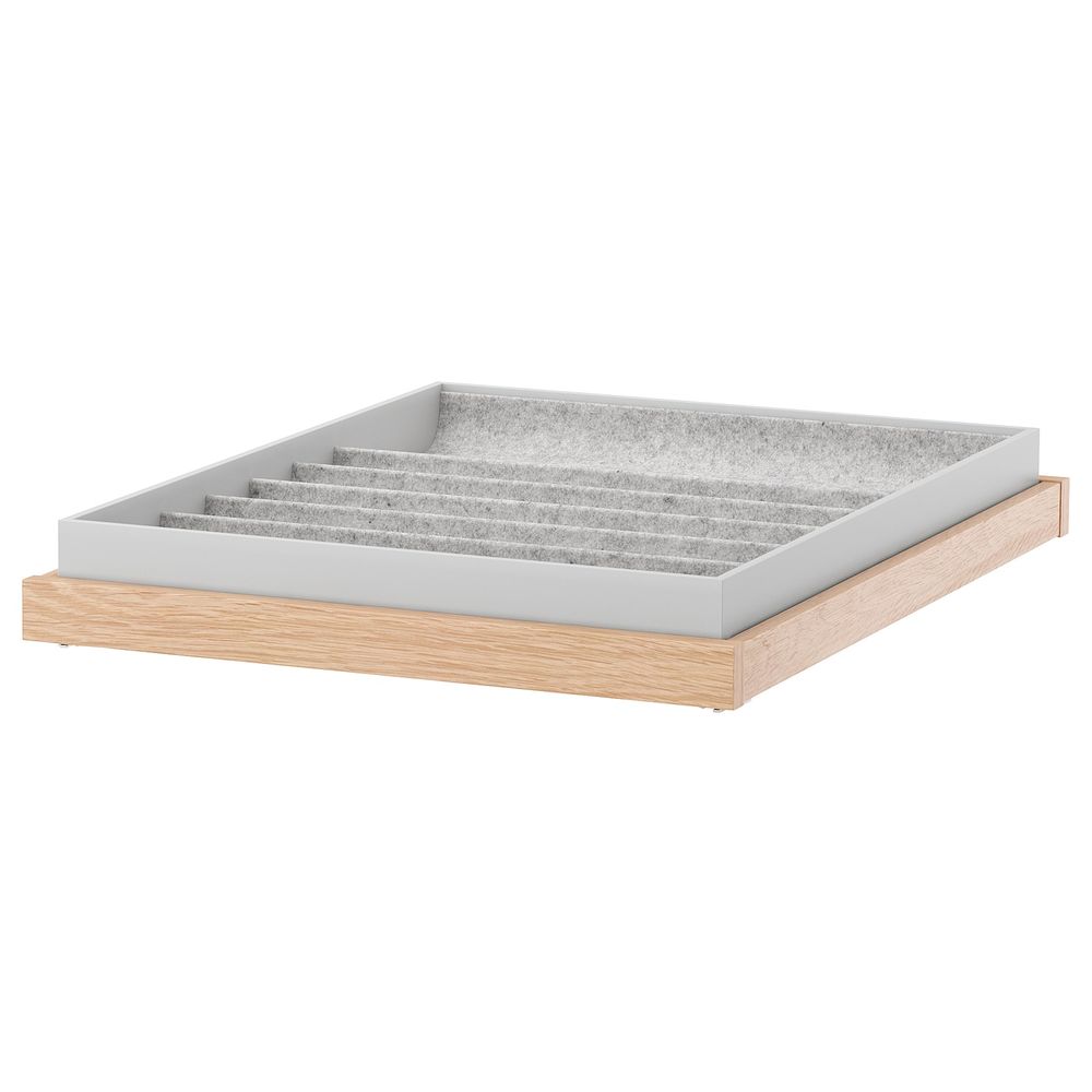 Выдвижная полка+вставка, под беленый дуб 50x58 см IKEA KOMPLEMENT КОМПЛИМЕНТ 392.495.18 - фото 1