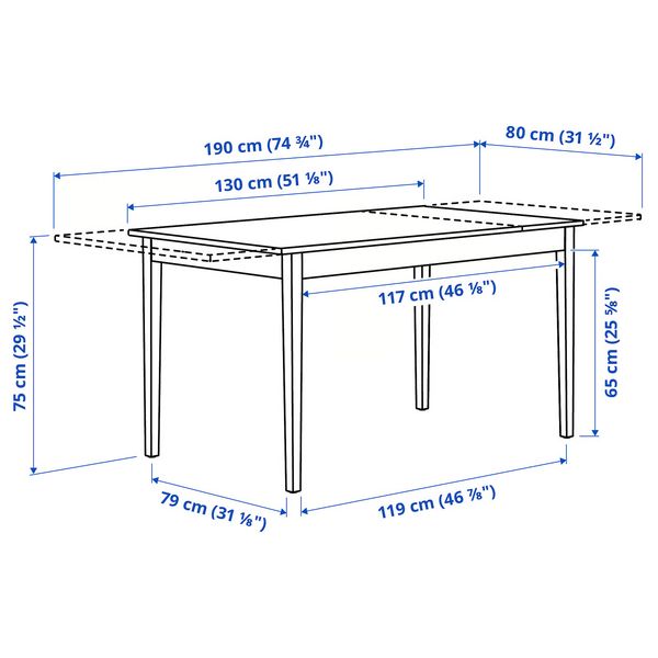 IKEA, дополнительный ракурс - схема-чертеж с размерами