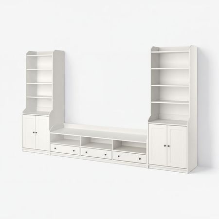 HAUGA Комбинация для хранения/под ТВ - белый 346x46x199 см