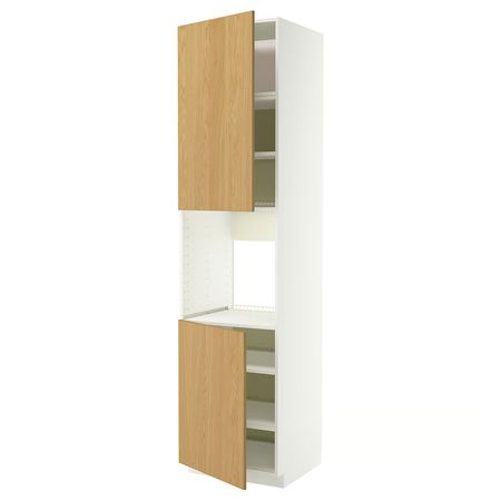 METOD Высок шкаф д/духовки/2дверцы/полки