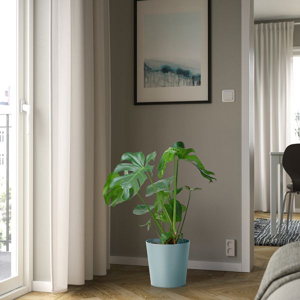 Кашпо, для дома, улицы серо-синий светлый, 24 см IKEA VITLÖK ВИТЛОК 205.607.07 - фото 4